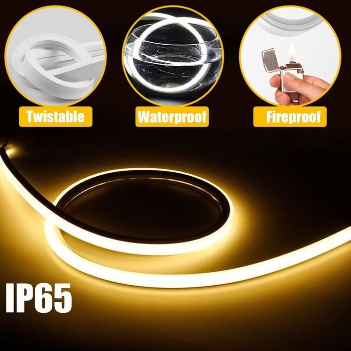 Bandă LED Neon SUCIKORIO 10m – 4000K, 230V, Waterproof, 120 LED/m