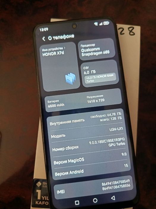 Honor x7d sotilodi