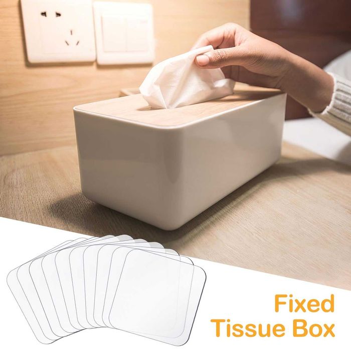 Set 10x Banda dublu adeziva transparenta puternica si rezistenta 6x6cm