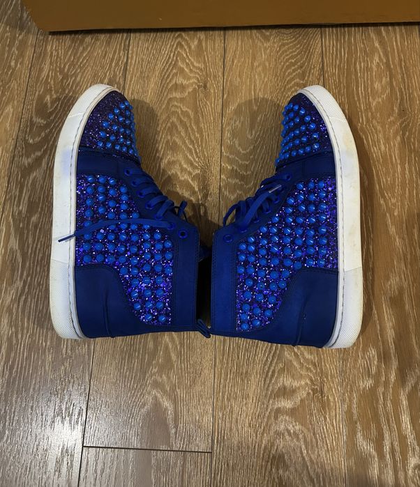 Adidasi louboutin albastri