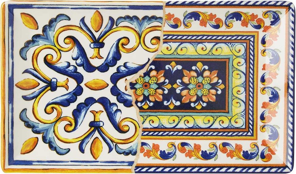 Плата/чинии H&h Positano Комплект 5 плата Piatti Retangolare 25x15cm