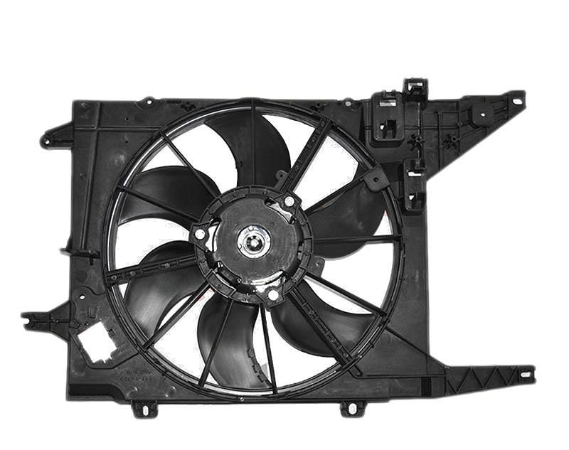 GMV radiator Electroventilator Dacia Logan 2004-2012 motorizare 1.4 53/55kw ; 1.5 dCi (48/50/55/62/63/66kw) si 1.6 (62/64/70/77/82kw), 320W, 2pini, tip Bosch, 380mm, modele cu AC