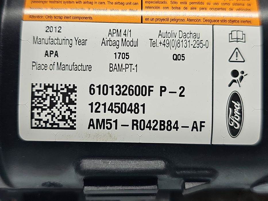 Airbag pasager Ford C-Max 2 [Fabr 2010-2015] AM51-R042B84-AF