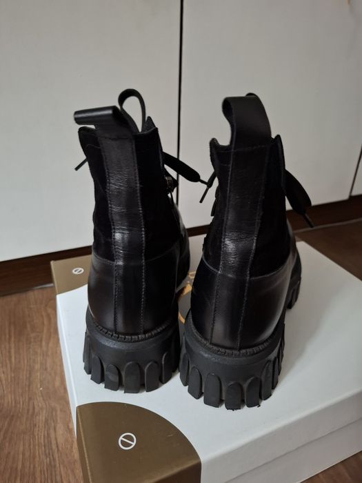 Дамски   боти  естествен велур и кожа