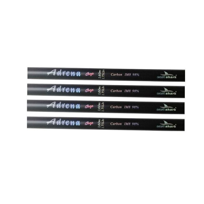 Set 4 Lansete crap, EAST SHARK, Adrena lungime 3.60 metri echipate cu
