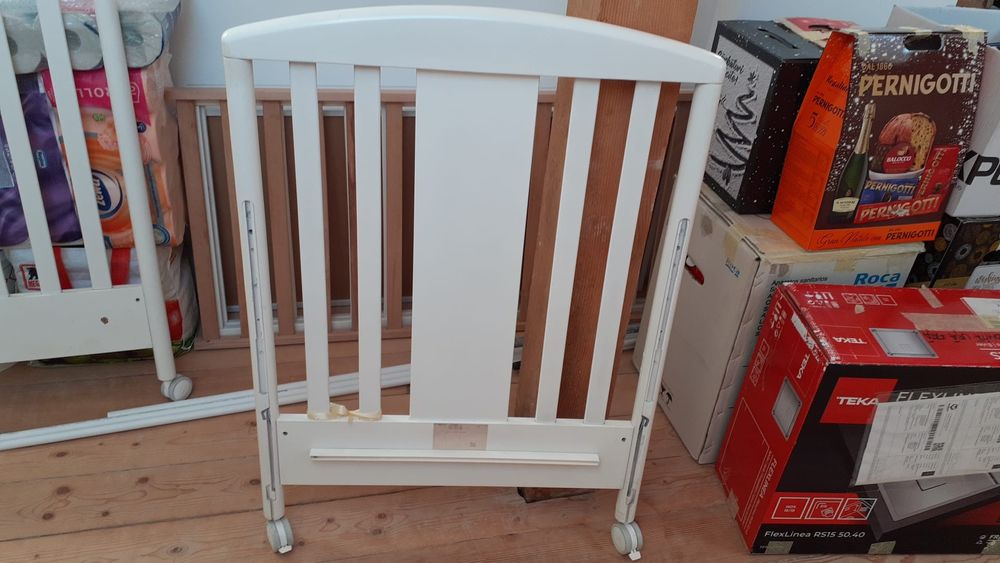 Pătuț lemn bebe tip Ikea - alb