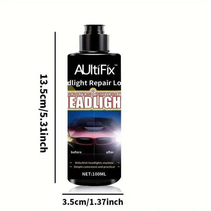 Kit de Reparare zgarieturi auto moto tabla 60ml. Crema de reparat faruri auto vesela 100ml pentru prevenirea oxidării,
