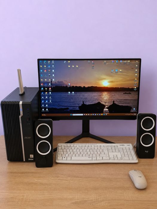 Комплект Настолен компютър Acer S2680G, монитор-Samsung, тонколони LOGI и принтер HP