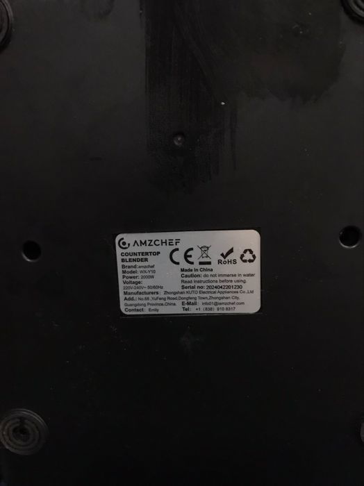 AMZCHEF Кухненски професионален блендер 1800W