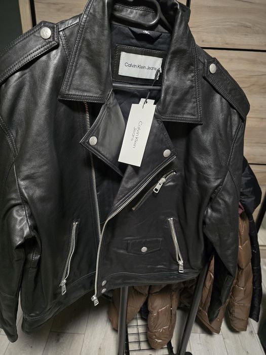 Geaca piele, calvin klain originala