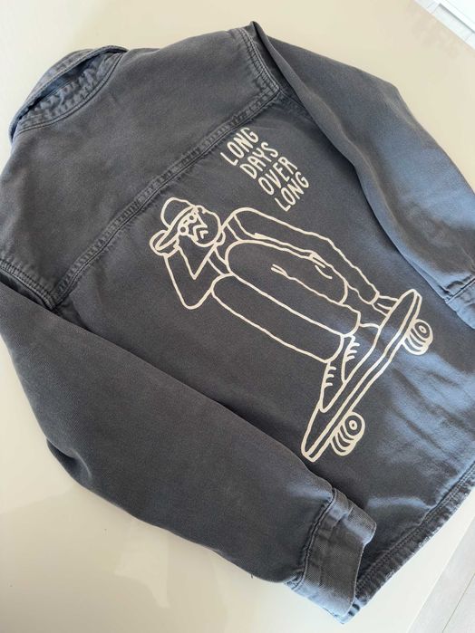 Дънкова връхна риза ZARA / сива / момче / 146 см