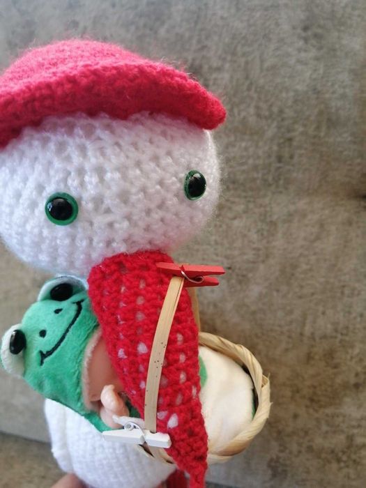 Щъркел плетена играчка 42 смноси бебе