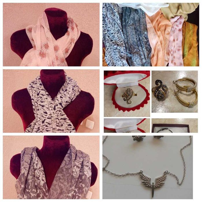 Легкие женские шарфы накидки(см фото) Цена за 1 шт