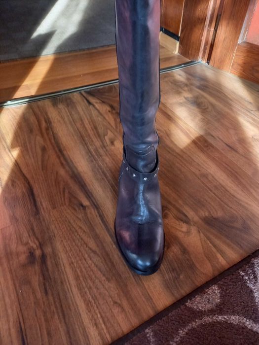 Дамски нови кожени ботуши N 40,Made in Italy