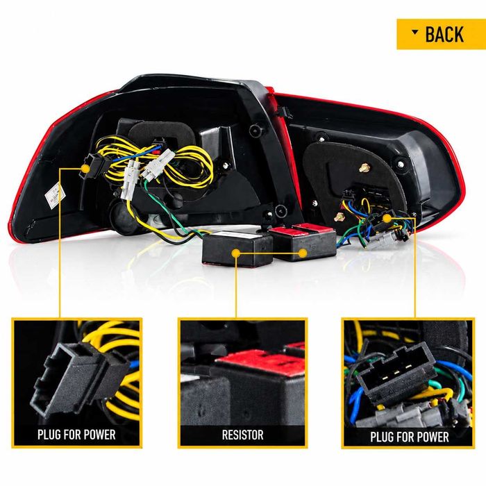 LED стопове GTI R20 за VW Golf 6 2008–2013 с динамични мигачи