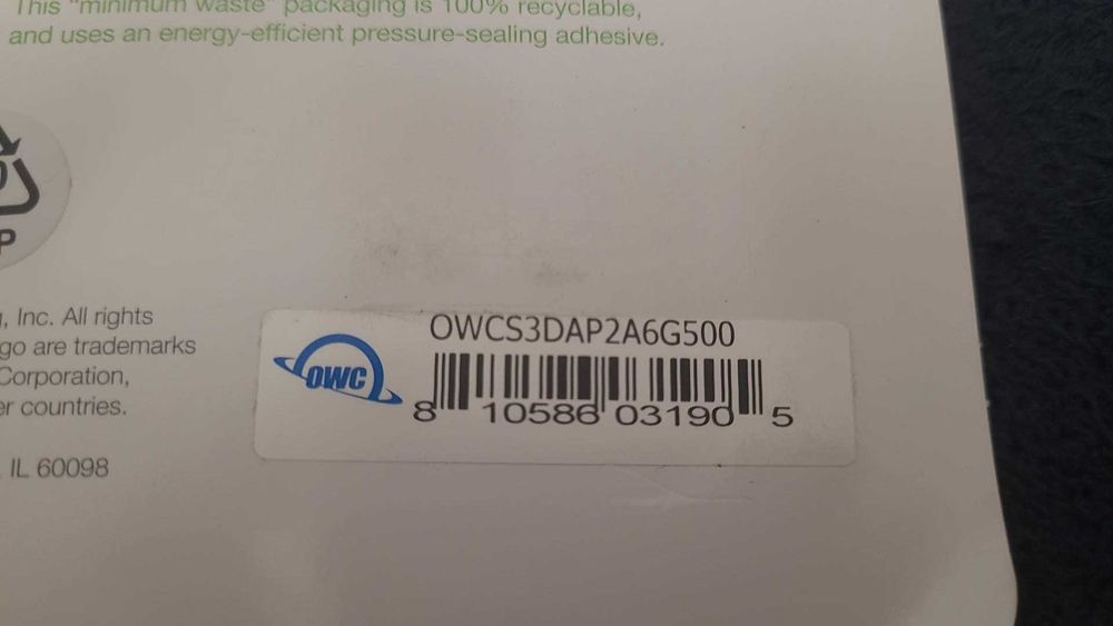 SSD OWC Aura Pro 500GB, 2.5 inch, SATA III , nou, sigilat