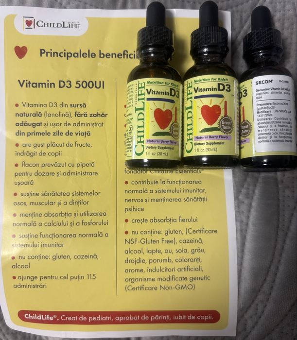 Vitamina d3 SECOM  4 sticlute