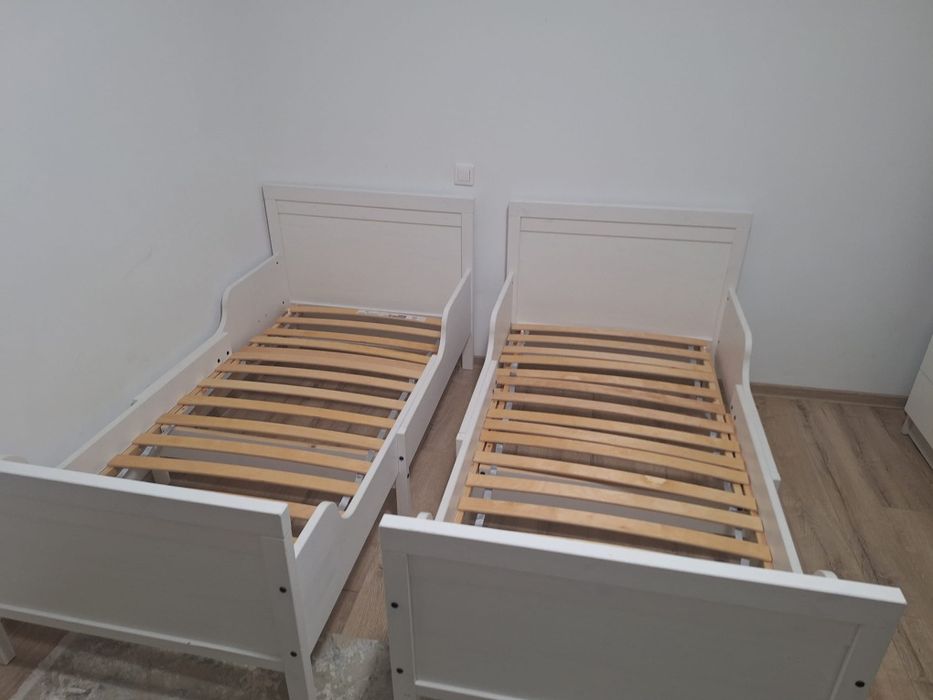 Pat extensibil copii + somiera + saltea 80 x 200