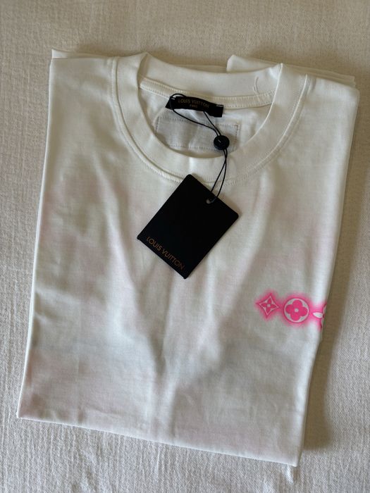Tricou alb roz LV
