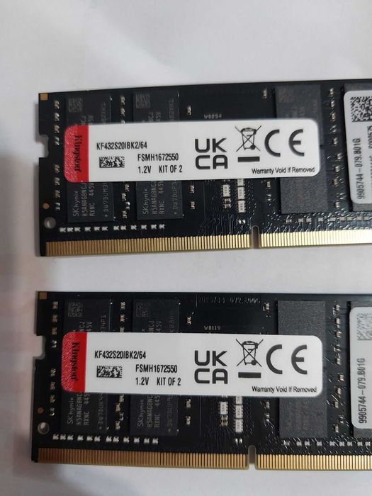 64GB 3200Mhz CL22 - RAM памет SO-DIMM (за лаптоп) - НОВИ !