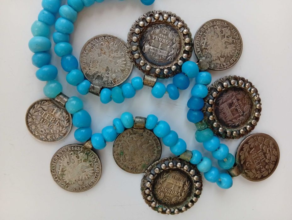 Автентичен сребърен Пендар(накит) с 9 Исторически монети!