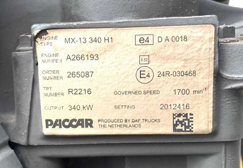 Motor complet DAF MX13 340 H1 340 KW - Piese de motor DAF