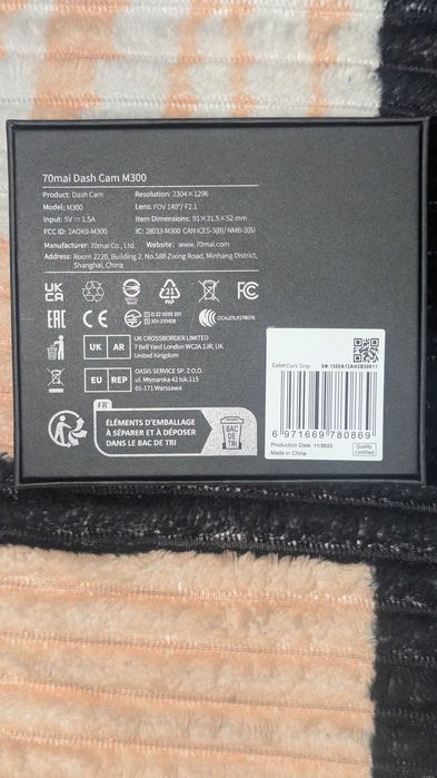 Видеорегистратор 70mai Dash Cam M300 черный