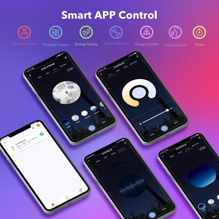 Интелигентна LED крушка G150 –23W, RGB,бяла, Smart Life,Alexa и Google