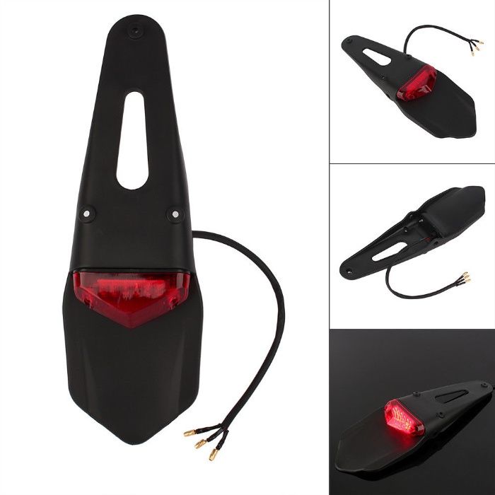 Codita Suport Numar Enduro Cross Atv Cu Stop Led Supermoto Aripa A168
