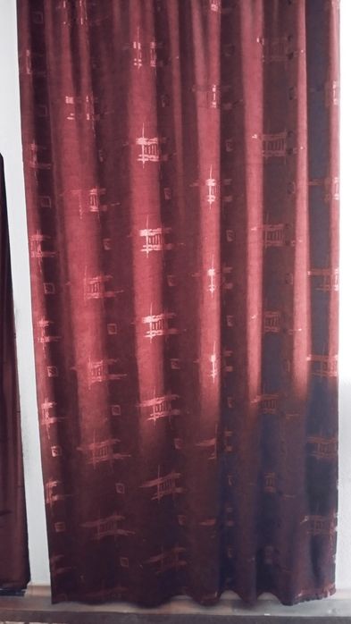 Шторы темно вишнёвые плотные