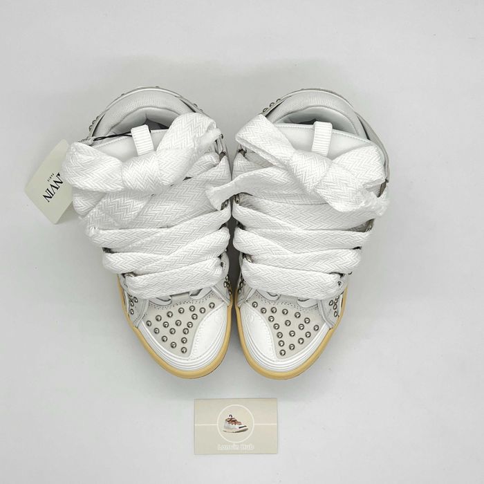 Lanvin Curb White Studs