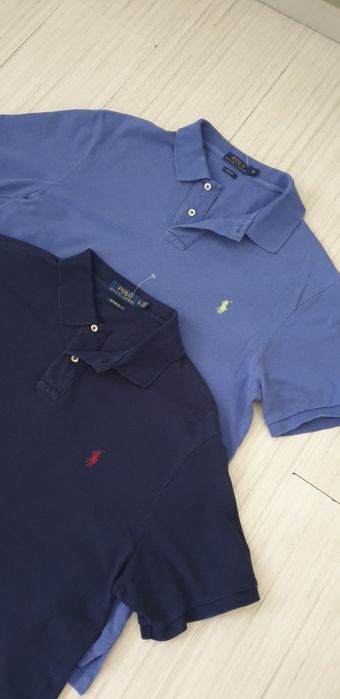 POLO Ralph Lauren Pique Cotton Slim Fit  XL ОРИГИНАЛ 2бр. Мъжки Тениск