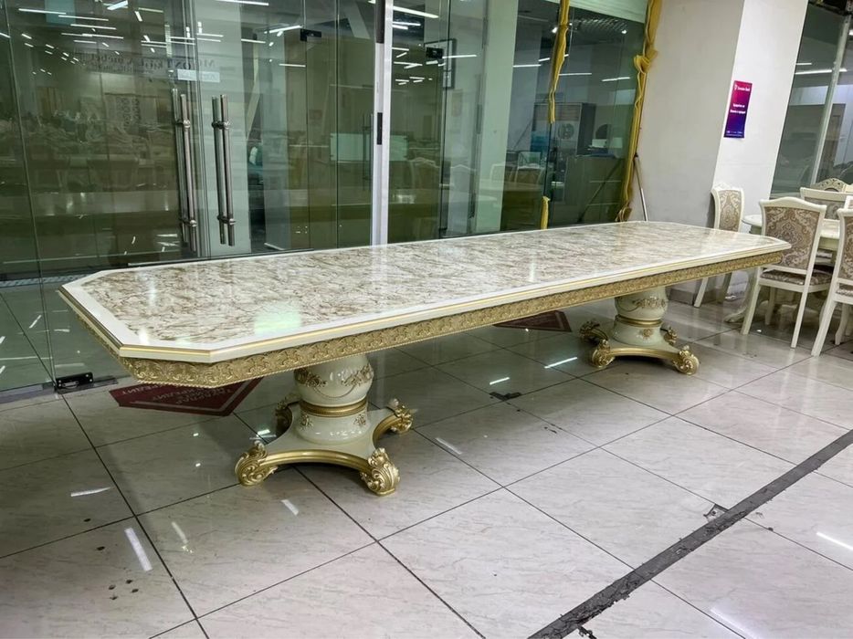 Стол раскладной Голд 3/4 (мрамор)