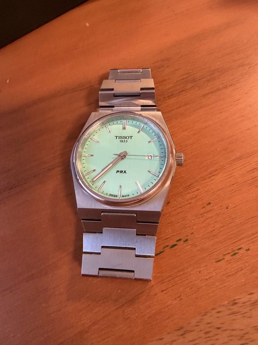 Tissot PRX Mint Green 40mm quartz