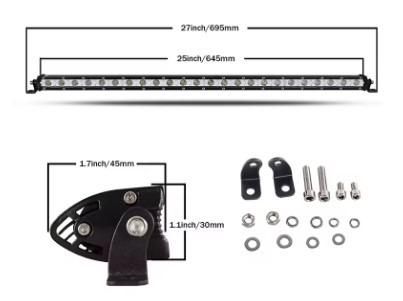 Лед Бар тънък едноредов светодиоден бар Офроуд фар за мъгла 12V 24V