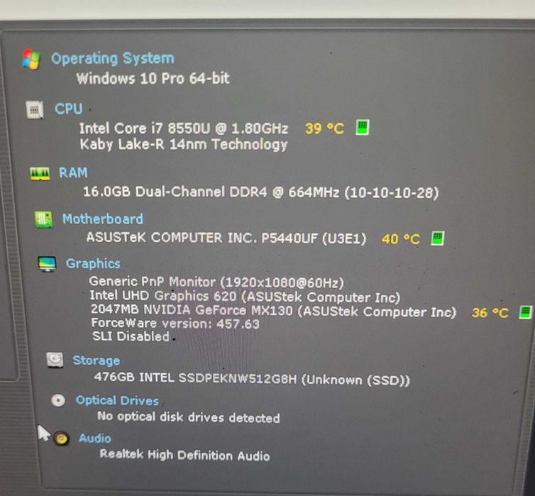 Laptop ultrabook premium AsusPro  i7-8550U/16Gb DDR4/512Gb M2 SSD/ video 2Gb MX130