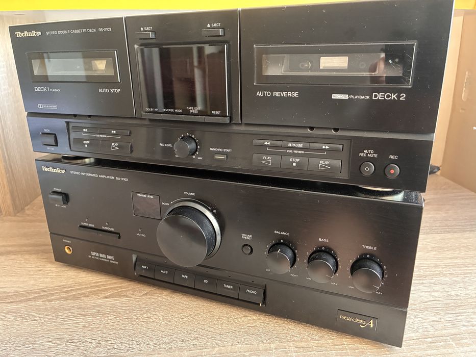 Усилвател + касетен дек Technics