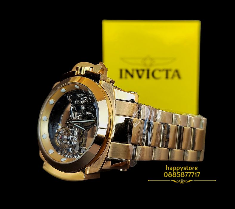 часовник INVICTA Coalition Forces Gold Skeleton Full metal automatic 5
