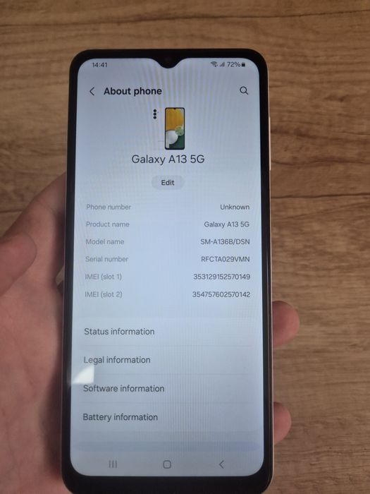 Samsung A13 5G, 64GB, 4GB RAM
