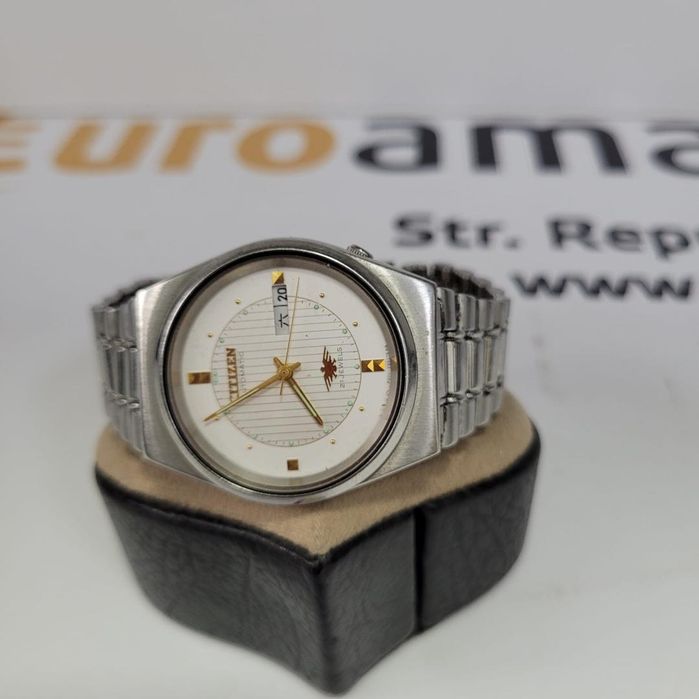 Citizen, Ceas analog din otel inoxidabil cu cadran cu logo, -G-