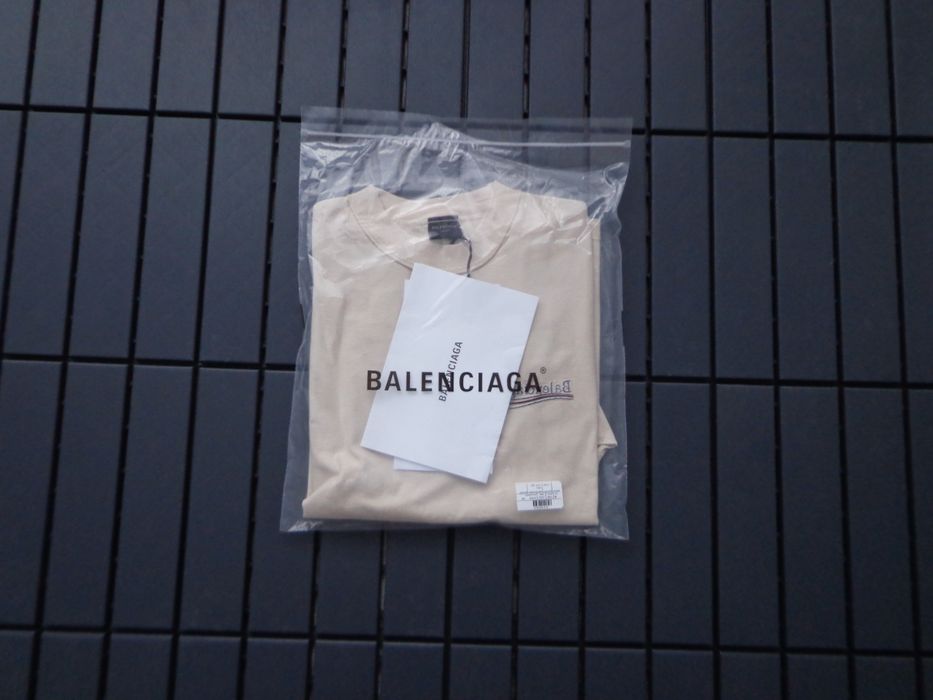 Мъжка тениска Balenciaga T shirt Cream