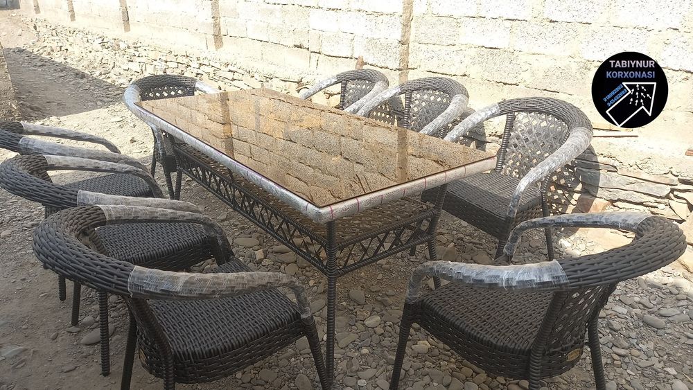 Stol stul mebel tashqari bog'ga