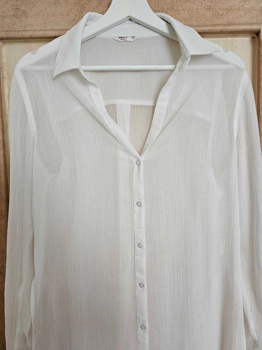 Бяла плажна рокля