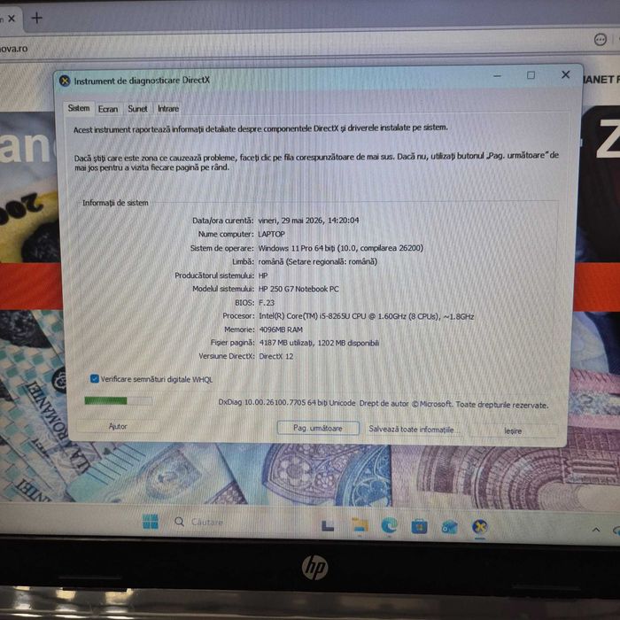 Laptop HP i5 gen 8 4gb ram 240gb Zeus Amanet Rahova 34911