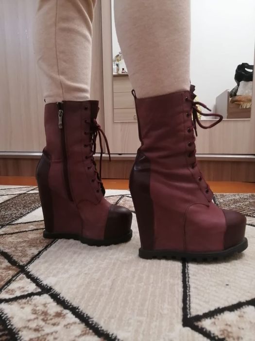 Ботинки кожаные Glossi дешево