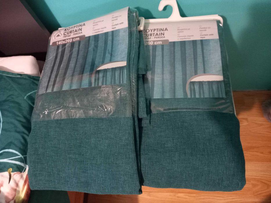 Перде тюркоаз,прозрачно