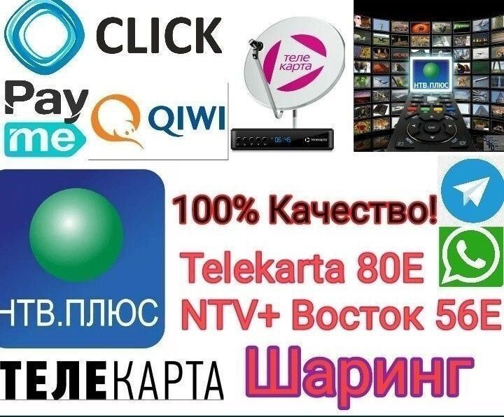 Телекарта ТВ, шаринг настройки, IPTV подключение