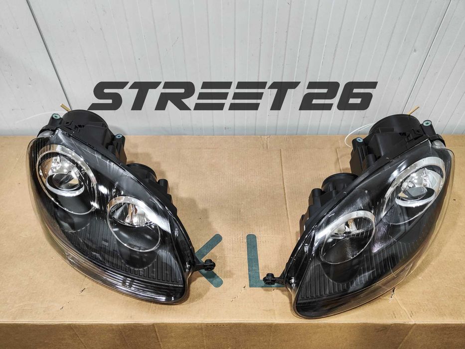 Faruri VW Golf 5 V MK5 (2003-2007) Jetta (2005-2011) R32 Design Negru