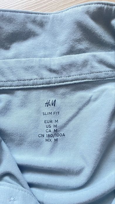 Мъжка памучна тениска с яка H&M топ цена