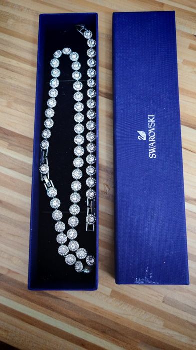 Swarovski set brățară +lant